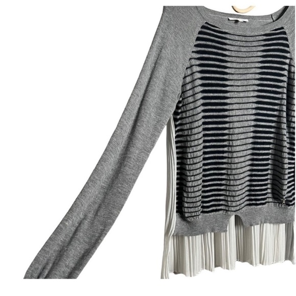 Patrizia Pepe Cashmere Silk Wool Blend Accordion Hi Lo Sweater Size Medium 2 - Picture 10 of 14